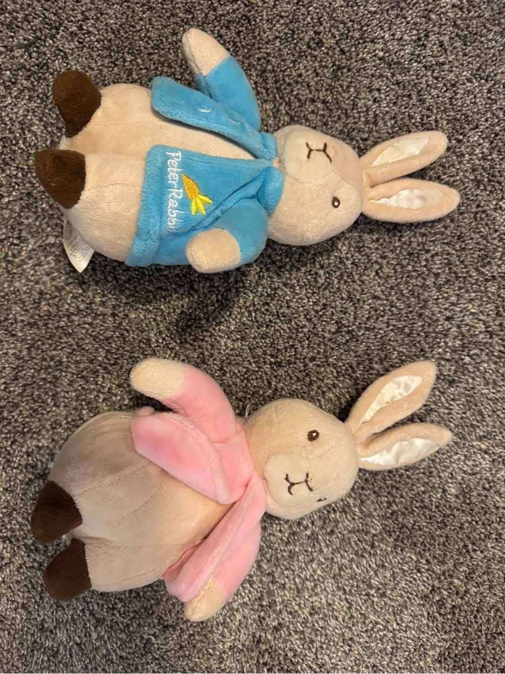 Peter and Poppy Rabbit small plushies